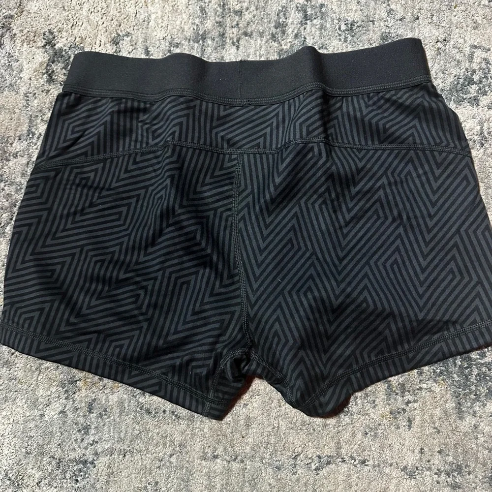 Adidas Techfit‎ Black Geometric Compression Shorts Womens Size L